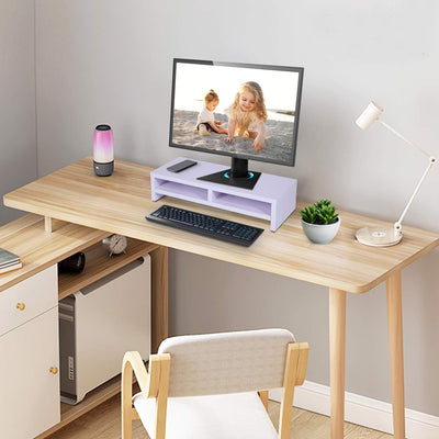 Ejoyous Monitorständer, offenes Design Holz Laptopregal Ergonomischer Monitorständer für Computer Ha