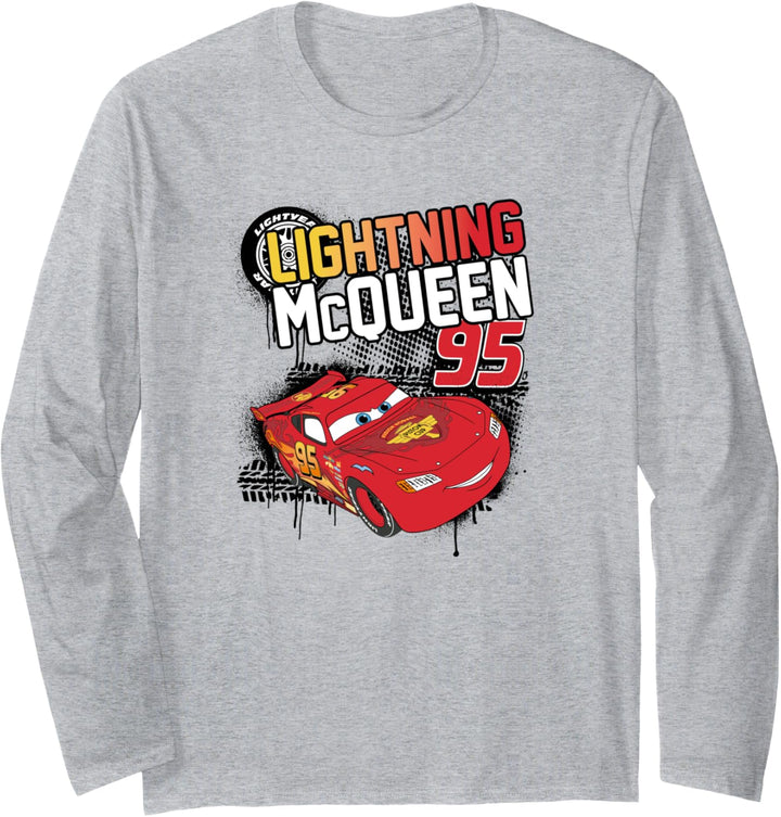Pixar Cars Lightning McQueen Tires and Splats Langarmshirt