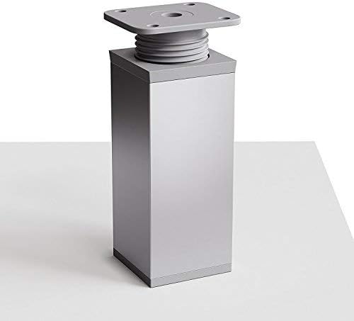 sossai® Design-Möbelfüsse MFV1 | höhenverstellbar | 8er Set | Vierkant-Profil: 40 x 40 mm | Farbe: A