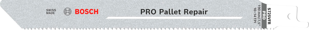 Bosch 5x PRO Pallet S725VFR Repair Säbelsägeblatt (für Stahl, Holz mit Nägeln, Länge 190 mm, Profess
