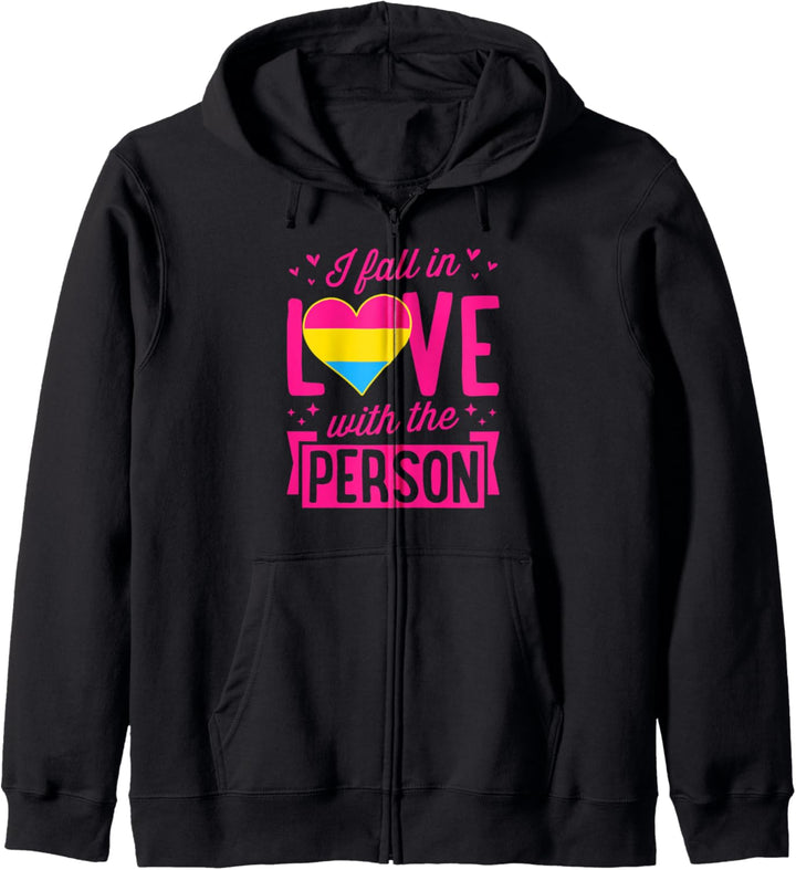 I Fall In Love With the Person Pansexual Pride Aesthetic Kapuzenjacke