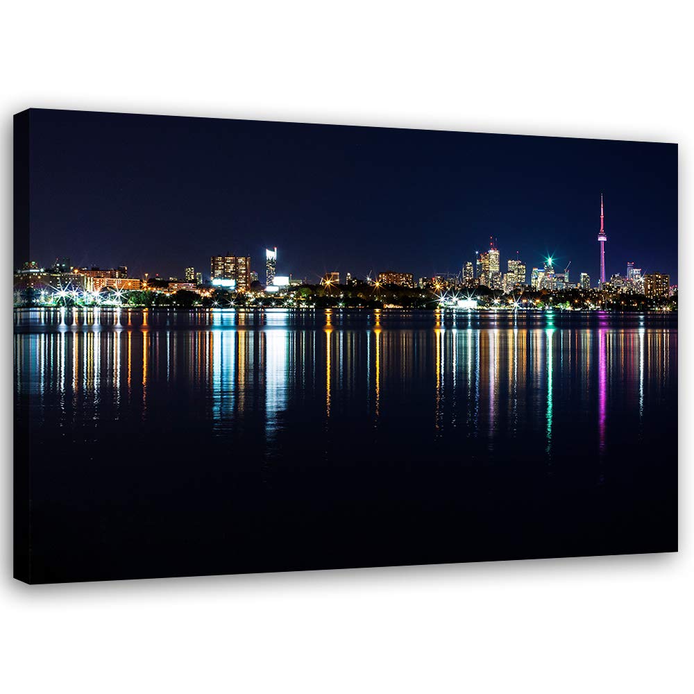 Feeby Wanddeko Toronto Leinwandbild Kunstdruck Stadt mehrfarbig 90x60 cm Leinwandbild 90x60 cm mehrf