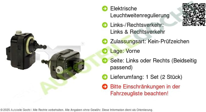 TYC Scheinwerfer LWR Stellmotor für NISSAN Micra TOYOTA Celica Rav Yaris 1999-