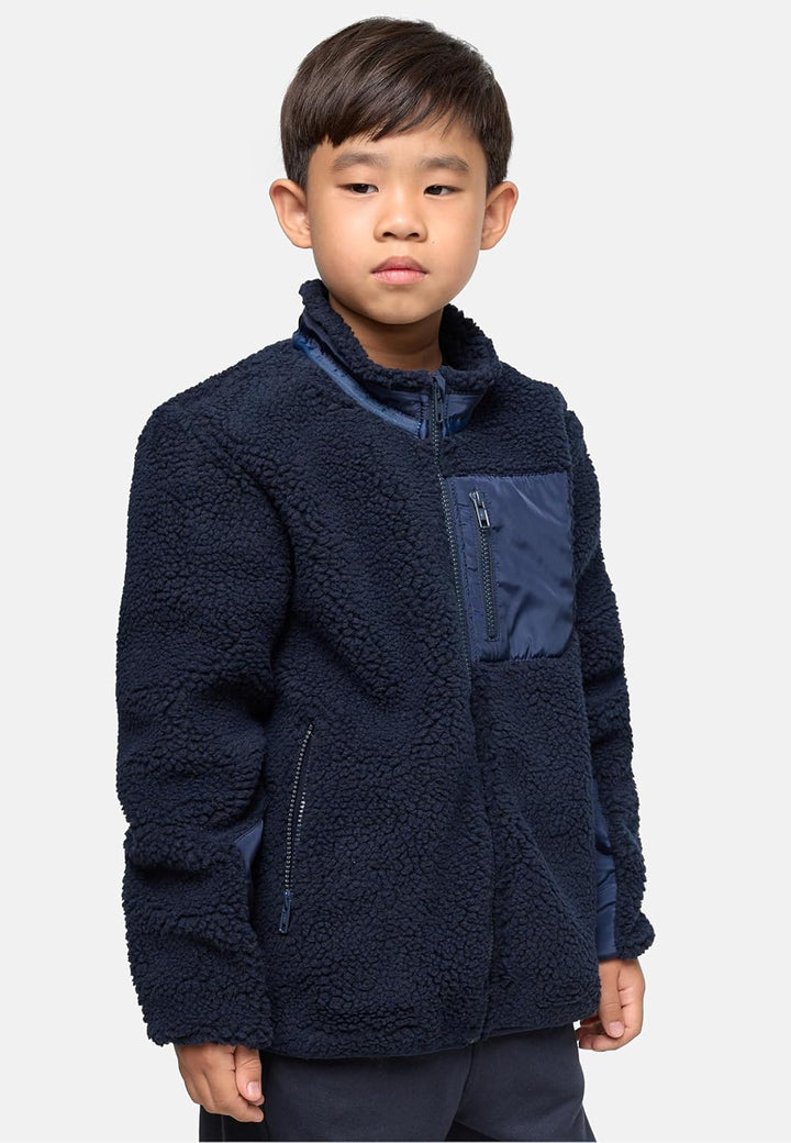 Urban Classics Jungen Boys Sherpa Jacket 110-116 midnightnavy, 110-116 midnightnavy