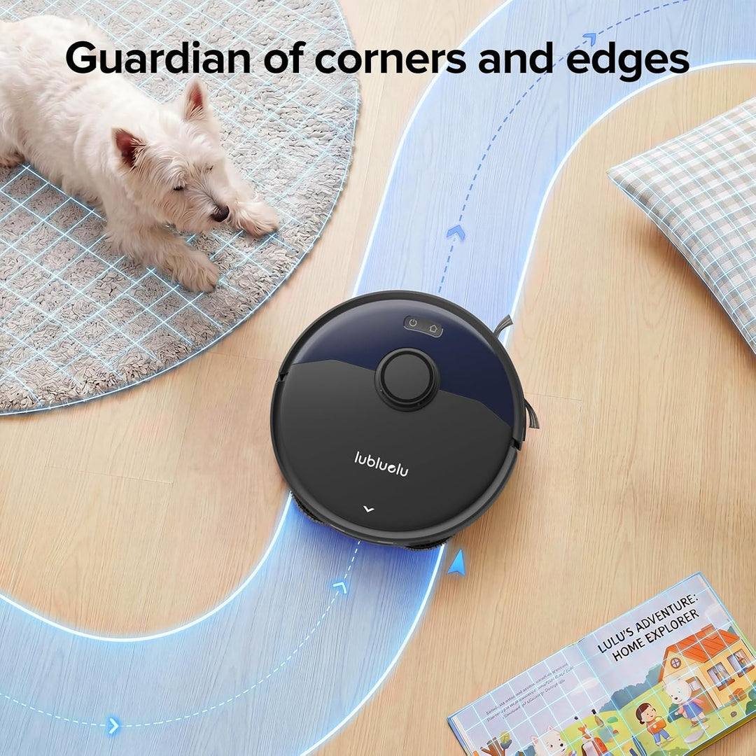Lubluelu S1000 Robotic Vacuum Cleaner: 17500Pa Powerful Suction, 180 Minute Endurance, Auto Empty an