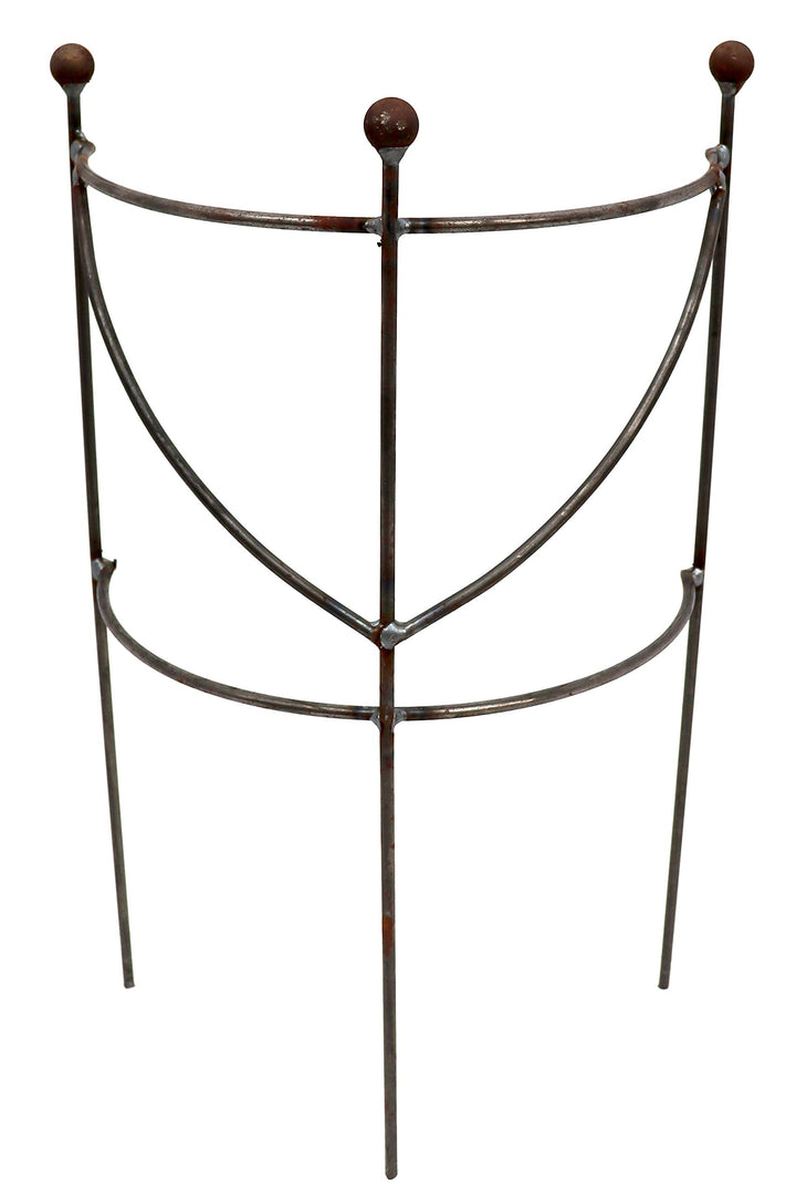 Hirsch Terracotta Staudenhalter halbrund H:50 B:30 T:16cm stabil massiv Vollmaterial, Pflanzenstütze