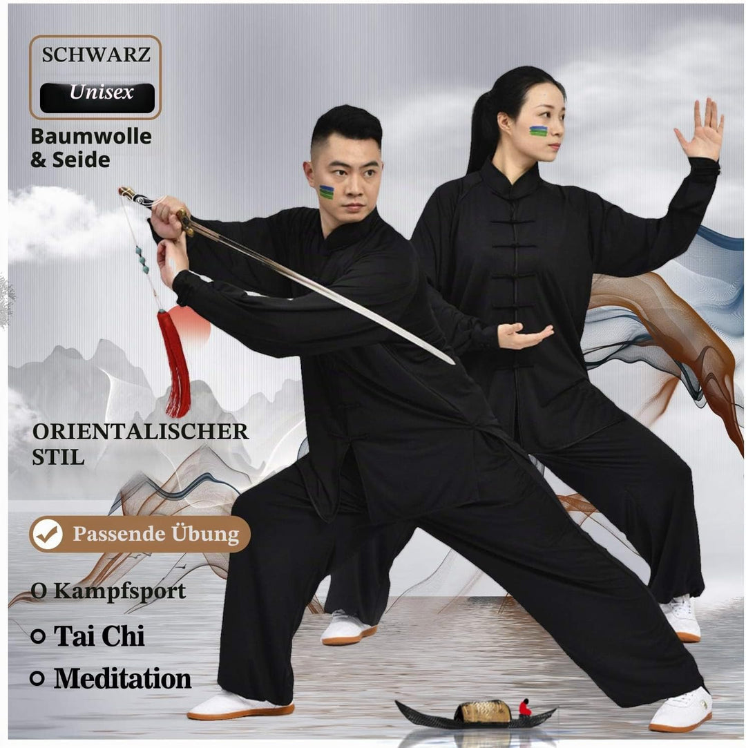 BBLAC 2KEY Kampfsportkleidung | Traditionelle chinesische Uniformen für Tai Chi und Wing Chun | Unis