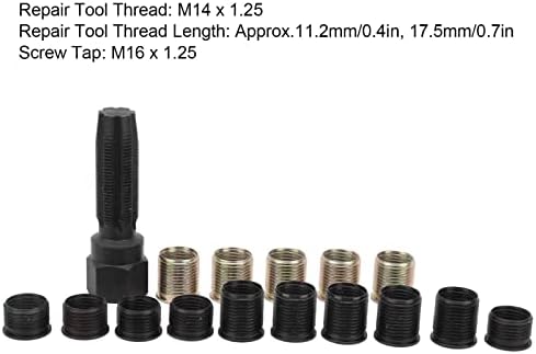 M14x1.25 Zündkerzengewinde Reparaturwerkzeug Schraubengewindebohrer Carbon Steel Rethread Kit