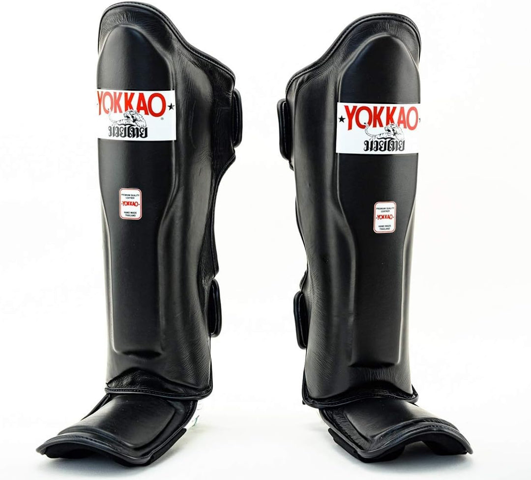YOKKAO Matrix Muay Thai Kickboxing MMA Shin Guards with Knee Guards for Adults Blue Cottton M, Blue