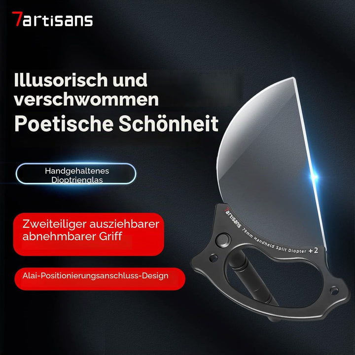 7artisans Handheld Split Dioptrien-Objektivfilter, Universal Glas Kamera Filter Zubehör Spezialeffek
