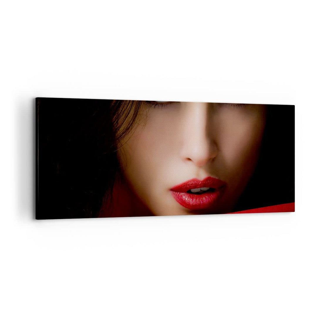 Wandbilder Dekoration Wohnzimmer Schönheit brünette eleganc mädchen Bilder auf Leinwand 120x50cm Lei