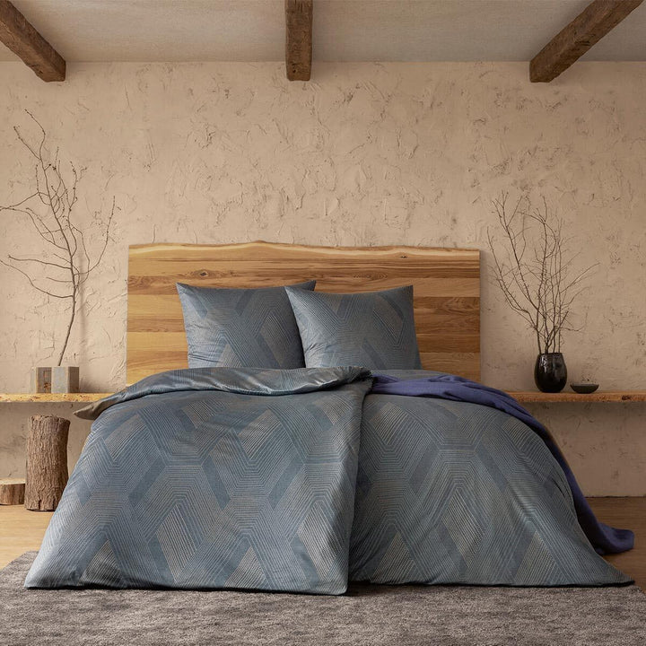 ESTELLA Mako Interlock Jersey Bettwäsche Quinn Graphit 1 Bettbezug 155 x 220 cm + 1 Kissenbezug 80 x