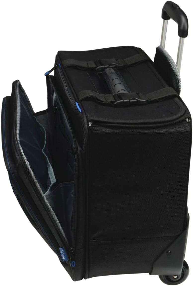 46108 Businesstrolley Pioneer, Laptoptrolley für Notebooks, Koffer mit arretierbarem Teleskoptrolley