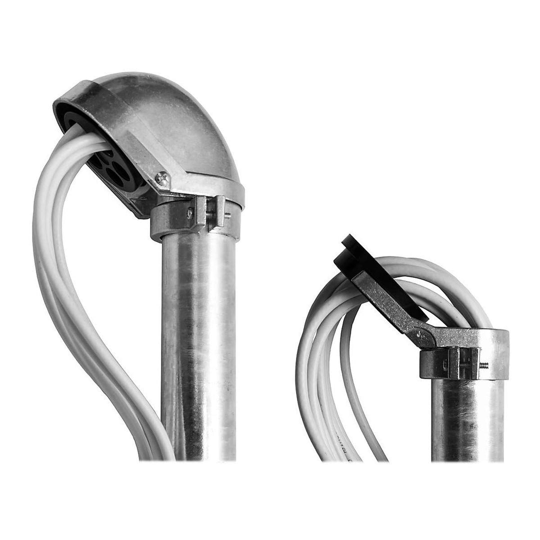 PremiumX Mastkappe mit Kabeldurchführung Aluminium für SAT Dachsparrenhalter Wandhalter Mast Durchme