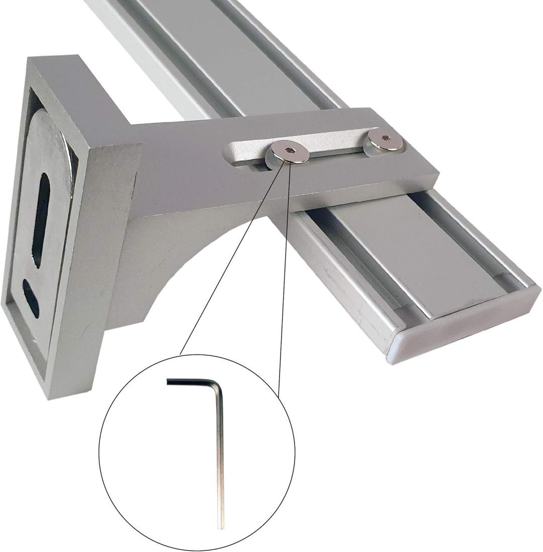 Vorhangschiene "silber" aus Aluminium, alle Längen bis 480cm möglich, Flache Gardinenschiene (7mm),