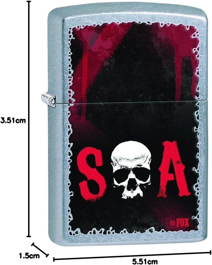 Zippo Feuerzeug SOA Skull, SOA Skull