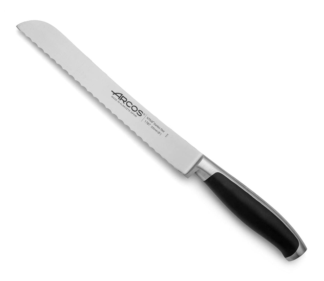 Arcos 178700 Serie Kyoto - Brotmesser - Klinge aus Nitrum geschmiedetem Edelstahl 220 mm - HandGriff