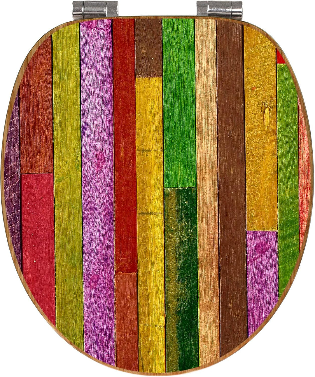 banjado Design WC Sitz Bambus Absenkautomatik 45,8x37,5cm - Toilettendeckel mit Absenkautomatik Holz