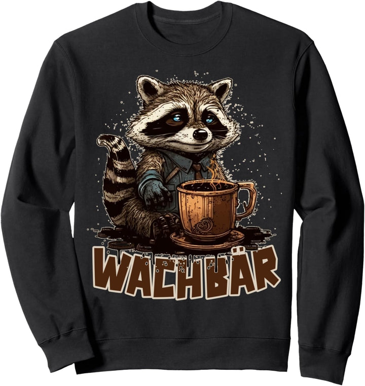 Wachbär Waschbär Tier Köstüm Bild Mode Rave Techno Tekkno Sweatshirt