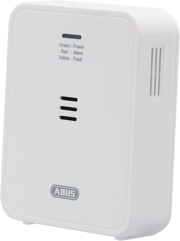 ABUS Gasmelder GWM100ME für Gasthermen - Erdgas (Methan) / Stadtgas - Alarmlautstärke 85 dB - weiss