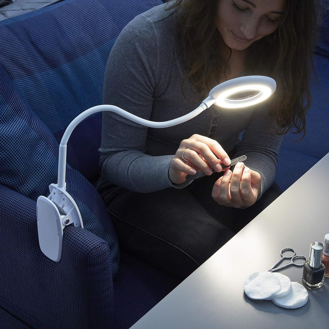 Northpoint Lupenlampe mit Akku Aufladbar Kabellos Lupenleuchte 3x Vergrösserung 1200mAh Li-Io Akku c