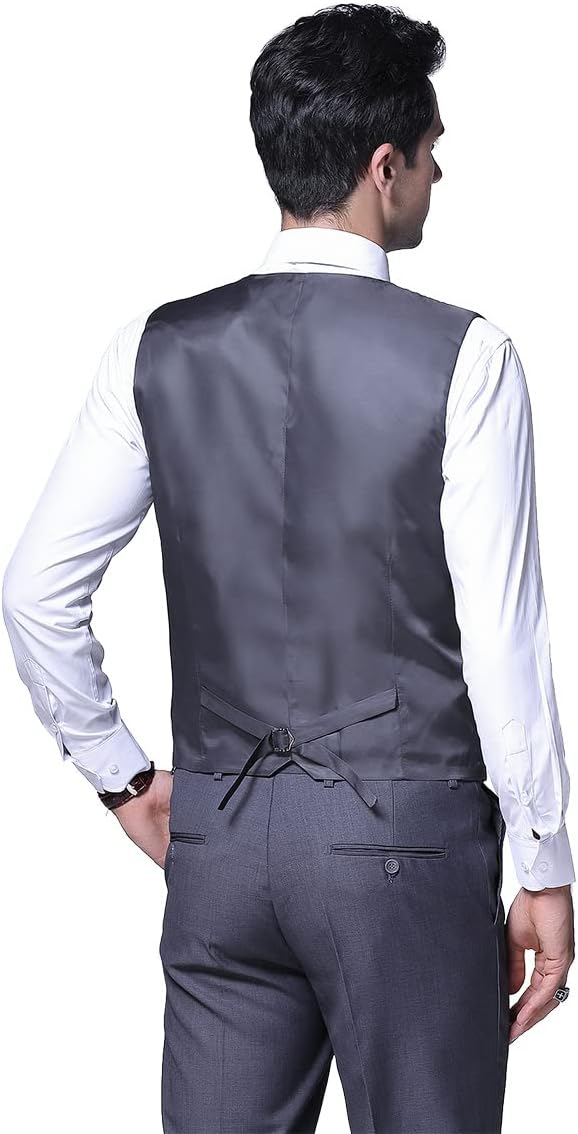 Cloudstyle Anzug Herren Slim Fit 3 Teilig Krawatte Anzüge Business Herrenanzug Sakko für Hochzeit L