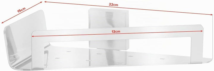 tesa EXXCLUSIV Eck-Duschablage, verchromt - Duschkorb zur Wandbefestigung ohne Bohren, inkl. Klebelö