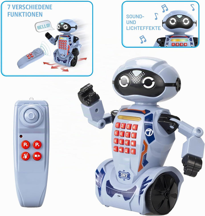 Silverlit YCOO - Lernroboter DR7 (20 cm) - Programmierbarer und funkgesteuerter Roboter mit 7 versch