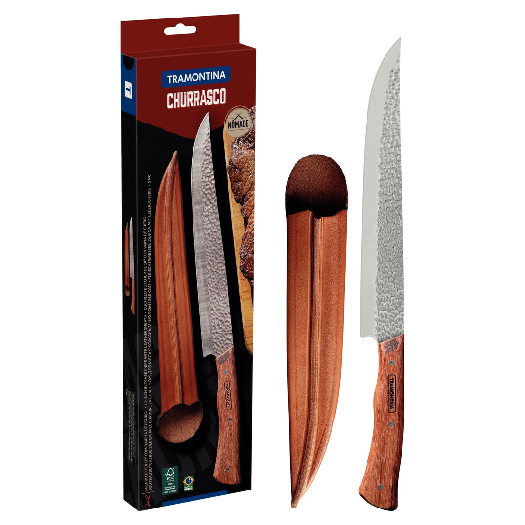 NOMADE Fleischmesser mit Leder-Etui, 25 cm * 25 cm Mit Leder-etui, 25 cm Mit Leder-etui
