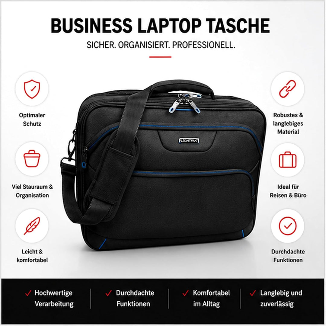 Laptoptasche Executive Line Lima, aus Polyester, ca. 44 x 31 x 13 cm, schwarz