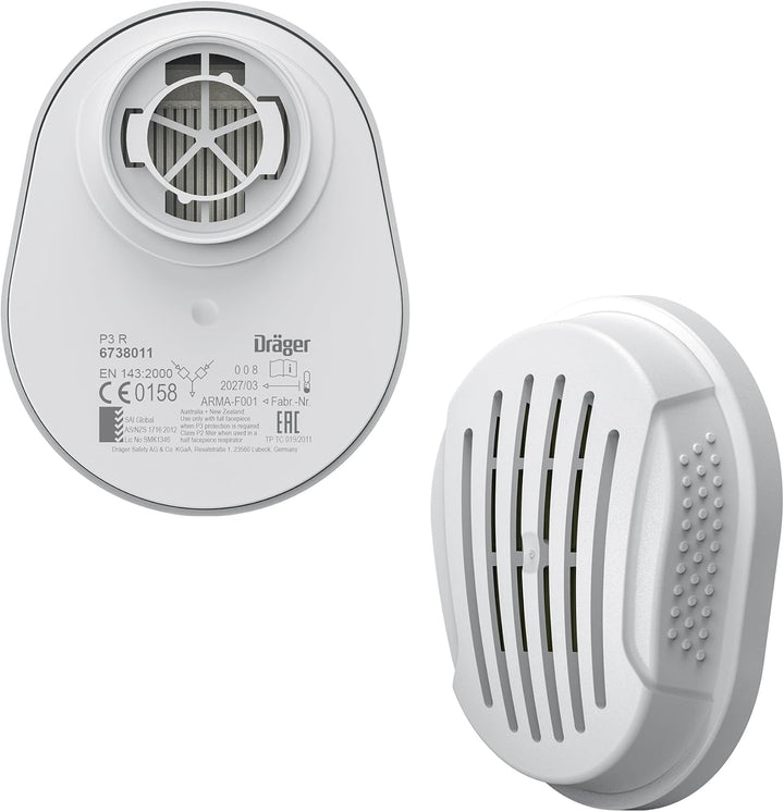Dräger X-plore Bajonett Partikel-Filter P3 R mit Gehäuse für Aerosole/Partikel | 11 Paar | Ersatzfil