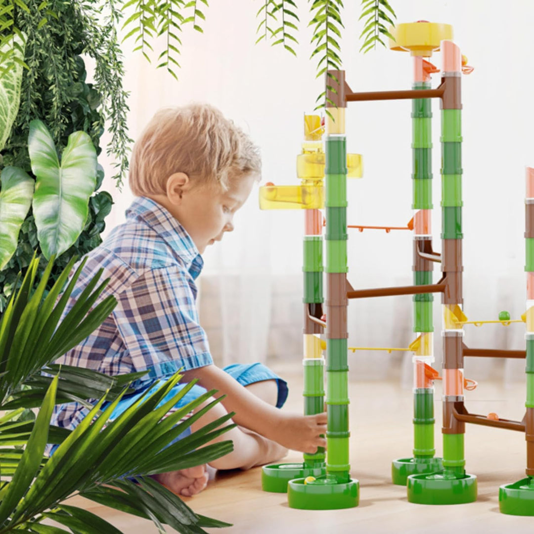 Quercetti - Migoga Jungle Super, Bauspiel, Murmelbahn
