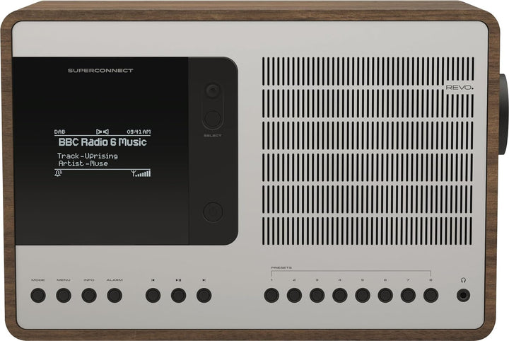 Revo SuperConnect Internet-/DAB+ Radio (Internet/DAB+/DAB/UKW,Spotify,WLAN,Aux In,Cinch-Out,Kopfhöre