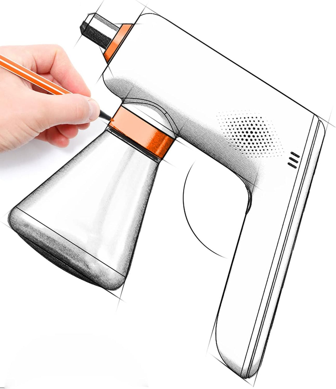 WIIVII Sprühflasche Elektrischer Disinficions 400ml Handheld electric Sprayer Drucksprüher für Garte