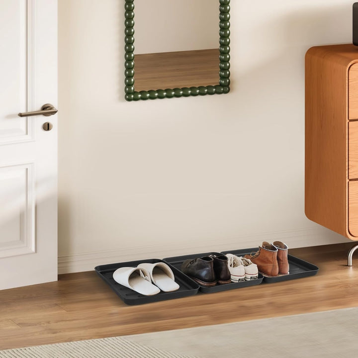 Cozary Schuhabtropfschale – 3 Stück wasserdichte und rutschfeste Schuhabtropfschalen für den Eingang