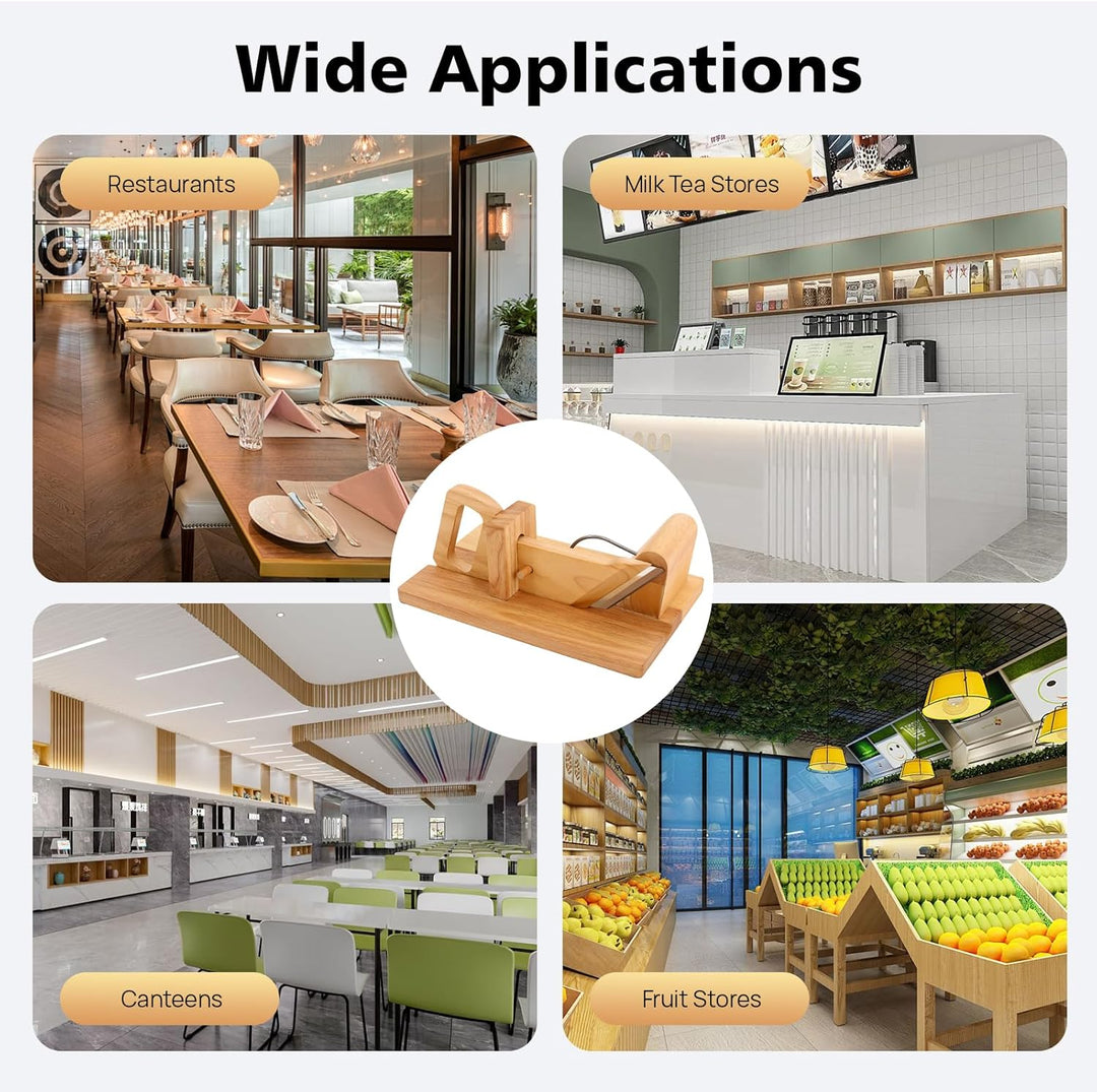 Wurstschneider Edelstahl und Holz Slicer Werkzeug Wurstschneidemaschine aus Holz Brotschneidemaschin