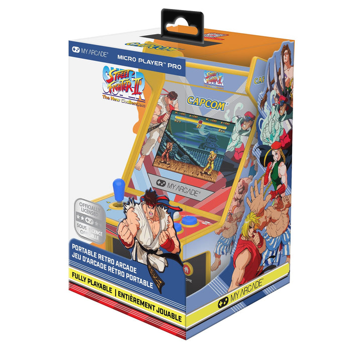 Micro Player PRO Super Street Fighter II Retrogaming-Spiel 7 cm hochauflösender Bildschirm