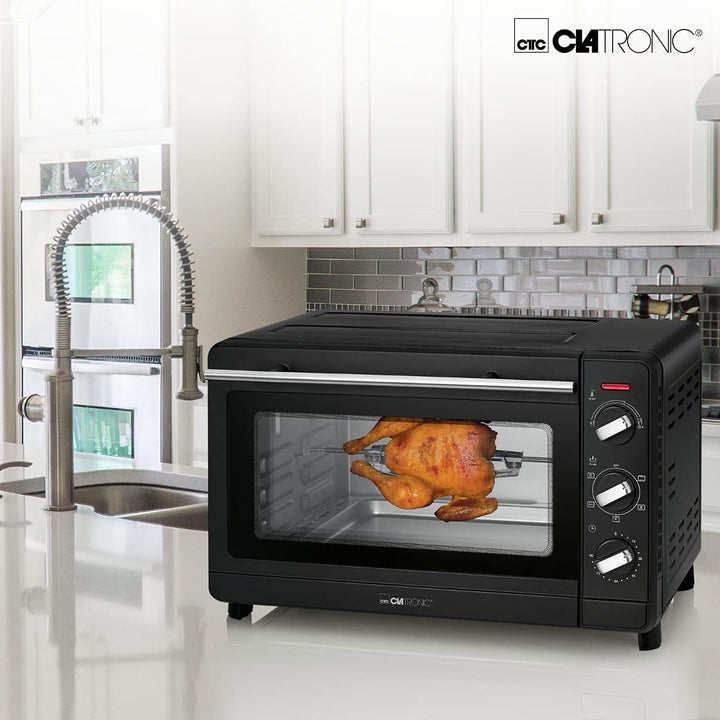Clatronic Multi-Backofen MBG 3728, 30 Liter Backraum, Umluft + Ober- und Unterhitze, 90 Minuten-Time
