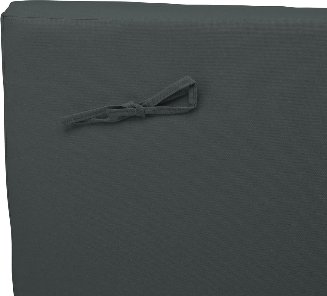 Nexos 2-er Set Liegen-Auflage Kopfkissen für Sauna Garten Terrasse hochwertig anthrazit, Anthrazit