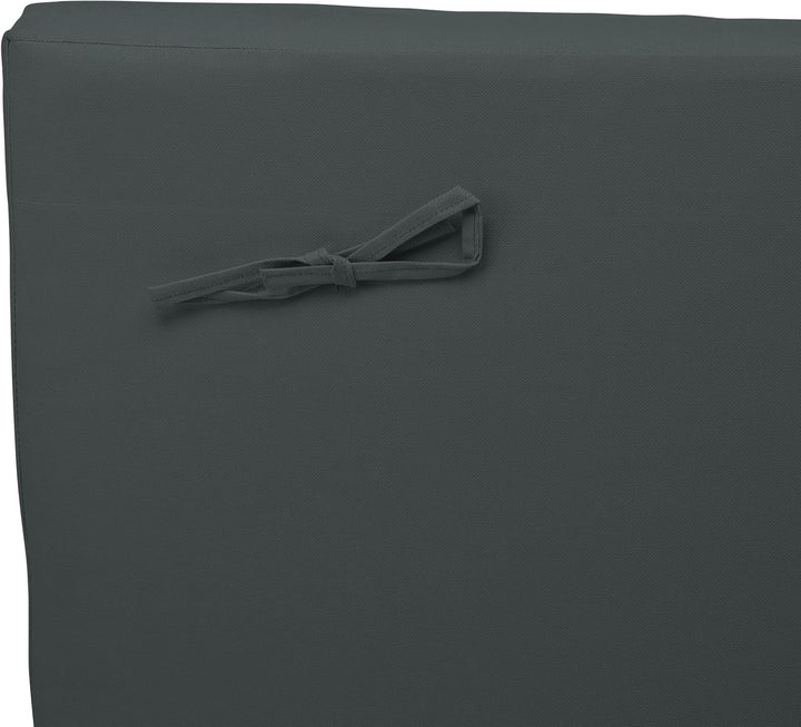 Nexos 2-er Set Liegen-Auflage Kopfkissen für Sauna Garten Terrasse hochwertig anthrazit, Anthrazit