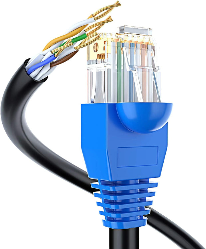 MutecPower CAT6 10m Aussen Verwendung wasserdicht - CCA - Direct Burial Ethernet Netzwerkkabel - 250