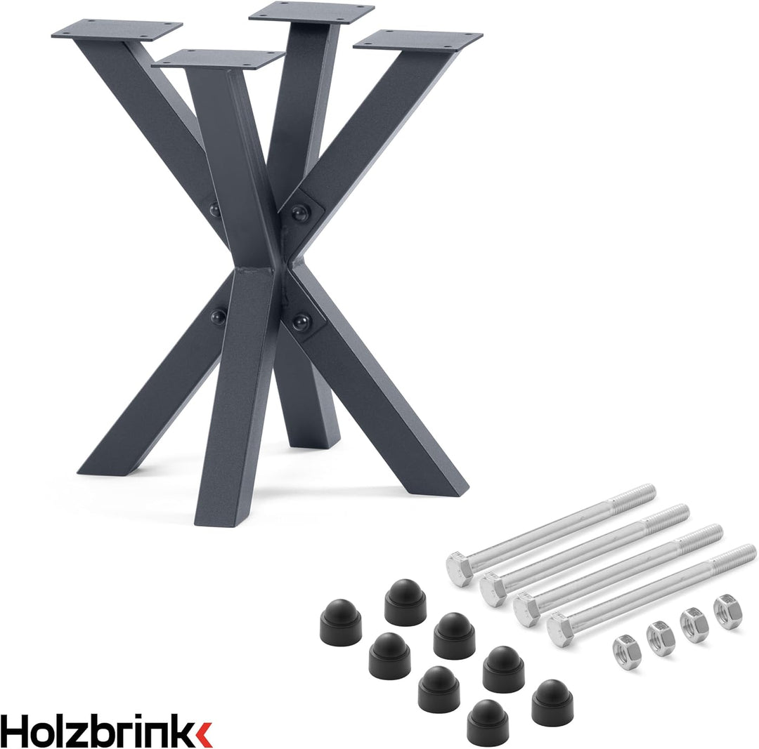 HOLZBRINK Tischbeine aus Metall, Tischgestell für Beistelltisch Computertisch Gartentisch, 40x40x43