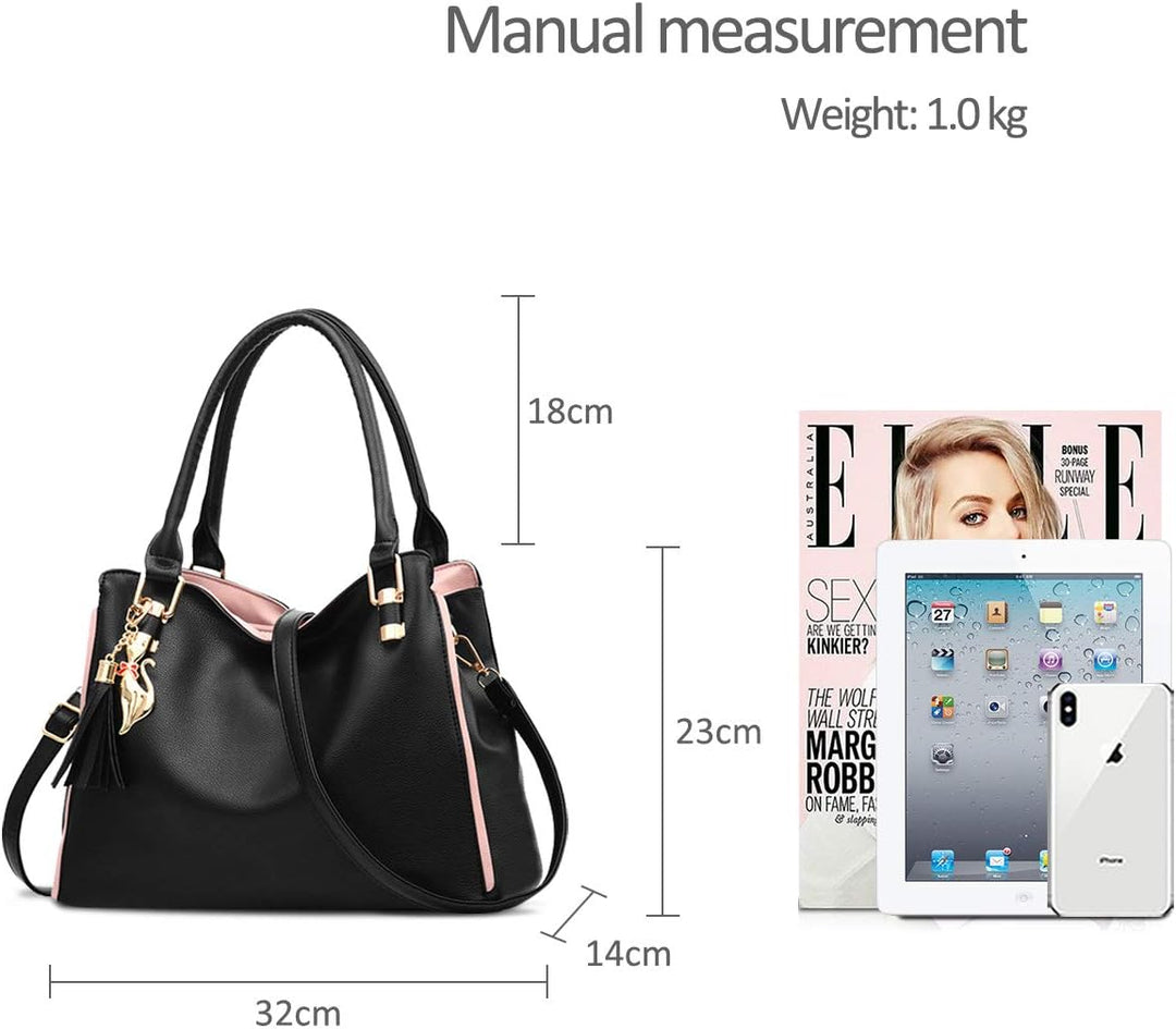 NICOLE&DORIS Damen Schultertasche Mode Handtaschen Hobos und Umhängetaschen für Frauen Gross Trageta