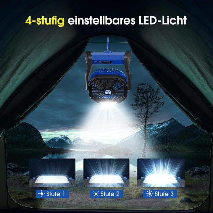 PDBEST Batteriebetriebener Ventilator 20000mAh Kabellos, Wiederaufladbarer Tragbarer Ventilator mit