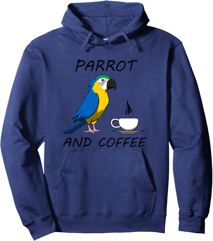 Kaffee und Papagei Montag Büro Koffein Pullover Hoodie