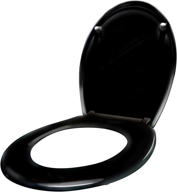 LARS360 Toilettendeckel WC Sitz mit Absenkautomatik aus Duroplast und Edelstahl, Antistatisch Antiba