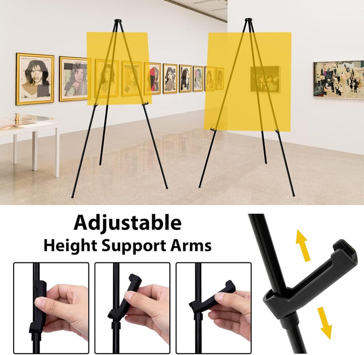 VAIIGO Verstellbare Staffelei, Künstler Staffelei 168 cm Höhe Metall Poster Staffelei, zusammenklapp