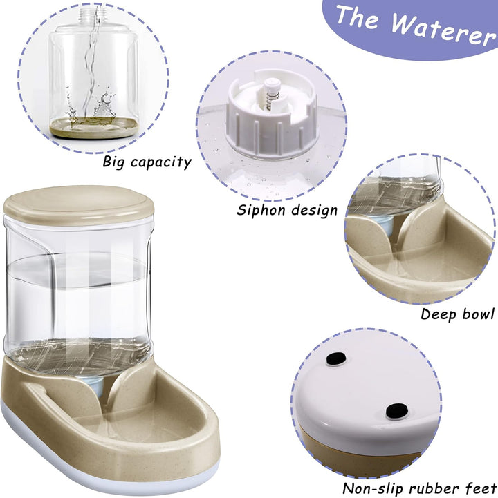 Automatisches Futter- und Wasserspender für Hunde, Katzen, Futterspender und Wasserspender, 3,8 l, 2