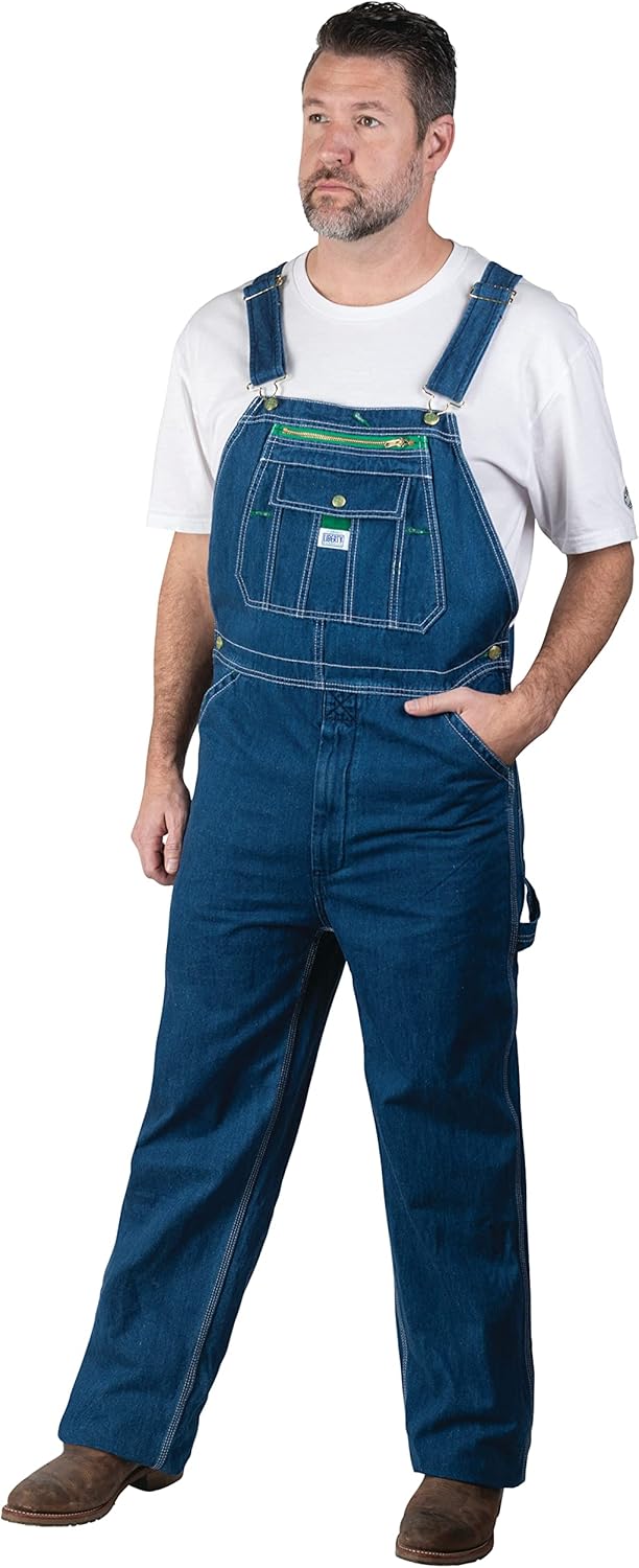 Liberty Herren Denim Bib Overall스톤워시 데님 빕 전체水洗牛仔圍嘴סינר ג'ינס עם חרס בסך הכלoverall aus Jeansstoff in