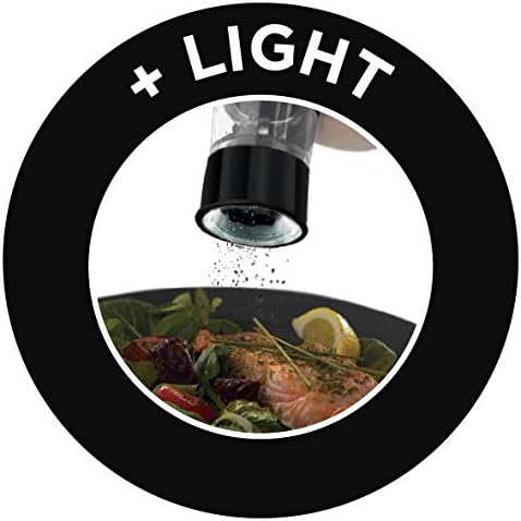 Russell Hobbs Salz und Pfeffer Mühle elektrisch [2er Set] Schwarz (Keramikmahlwerk für getrocknete G